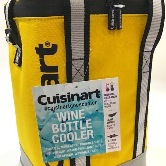 Cuisinart - 4-Bottle Thermal Insulated Wine Cooler Bag - Yellow Model:A28806 - Picture 1 of 7